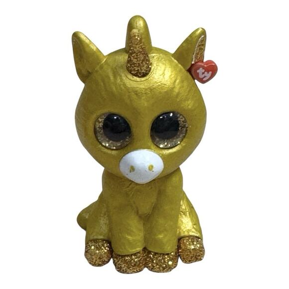 2018 TY Beanie Boos Mini Boo GOLDEN UNICORN the Mystery Chaser Series 2 Figure - Picture 1 of 4